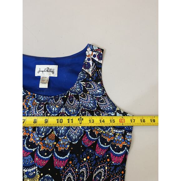 Joseph Ribkoff Kaleidoscopic Mandala Maximalist Boho Resort Dress 6 Art Eclectic - Picture 10 of 12